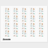 Sticker Carré Un chat de dessin animé en 2D (Feuille)
