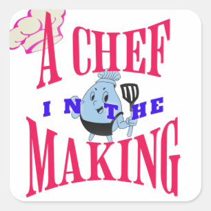 Sticker Carré Un chef en devenir
