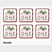 Sticker Carré Un chevalet Carré de Merci de Camper heureux (Feuille)