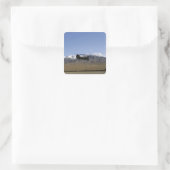 Sticker Carré Un Chinook CH-47 décolle (Sac)