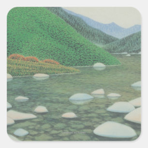 Sticker Carré Un coin silencieux dans les montagnes
