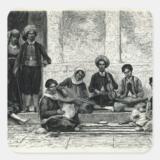 Sticker Carré Un concert juif : Tlemcen (Devant)