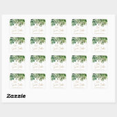 Sticker Carré Un Cookie intelligent Gold Green Graduation Tropic (Feuille)