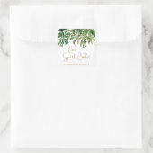 Sticker Carré Un Cookie intelligent Gold Green Graduation Tropic (Sac)