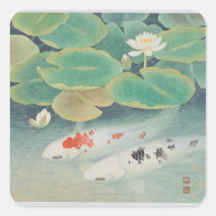 Sticker Carré Un couple sous Lotus