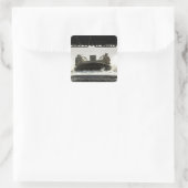 Sticker Carré Un coussin d'air d'embarcation de débarquement se  (Sac)