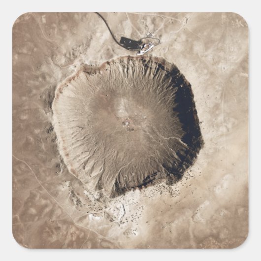 Sticker Carré Un cratère à impact météorologique (Devant)