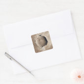 Sticker Carré Un cratère à impact météorologique (Enveloppe)