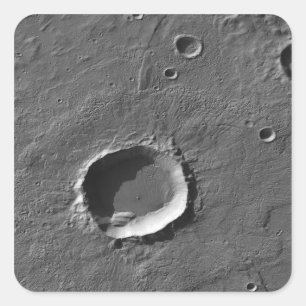 Sticker Carré Un cratère sur Mars