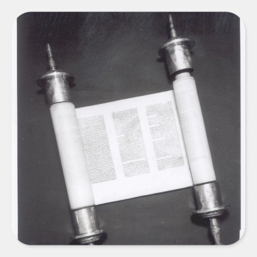 Sticker Carré Un défilement hébreu (Devant)