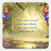 Sticker Carré Un devis Inspiré Pour Donner Plus De Puissance À V (Devant)