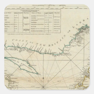 Sticker Carré Un diagramme du Golfe de St Lawrence