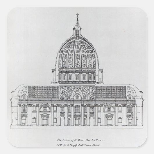 Sticker Carré Un échantillon de Saint-Pierre, Rome (Devant)