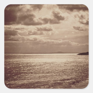 Sticker Carré Un effet du Sun, Normandie c.1857 (photo de sépia