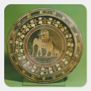 Sticker Carré Un éléphant utilisé dans la guerre contre