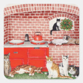 Sticker Carré Un Endroit Chaleureux (Devant)