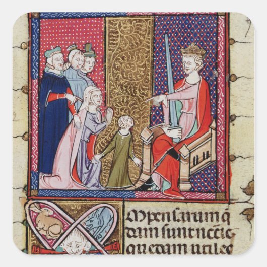 Sticker Carré Un enfant et sa mère apparaissent (Devant)