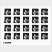 Sticker Carré Un engin spatial Soyouz ancré (Feuille)