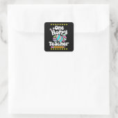 Sticker Carré Un enseignant Hoppy Tutor Eggcellable Pâques Fun (Sac)