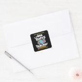 Sticker Carré Un enseignant Hoppy Tutor Eggcellable Pâques Fun (Enveloppe)