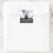 Sticker Carré Un équipage de maintenance de l'US Air Force (Sac)