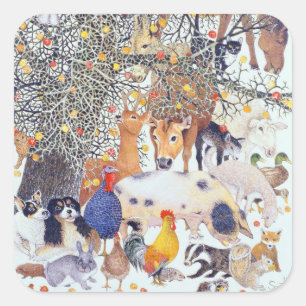 Sticker Carré Un festin savoureux