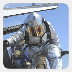 Sticker Carré Un foret de délivrance est effectué sur le poste