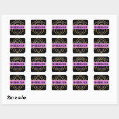 Sticker Carré Un Freilichen Purim Mishloach Manot Noir & Or (Feuille)