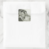 Sticker Carré Un garçon qui fait son visage (Sac)