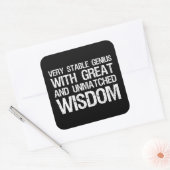 Sticker Carré Un Génie Très Stable Avec Une Grande Et Incomparab (Enveloppe)