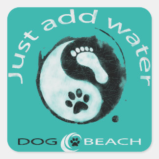 Sticker Carré Un grand coup pour les amateurs de chiens et de pl