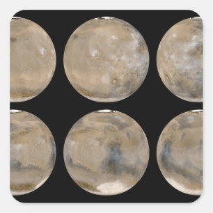 Sticker Carré Un hiver du centre-nord/sud sur Mars