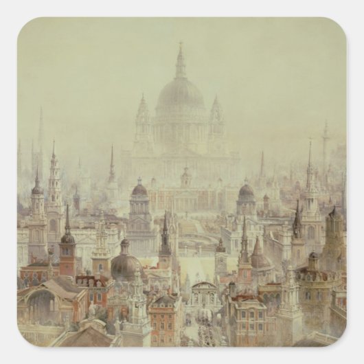 Sticker Carré Un hommage à Sir Christopher Wren (Devant)