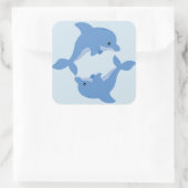 Sticker Carré Un joli dauphin (Sac)