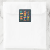 Sticker Carré Un joli robot design pour enfants (Sac)