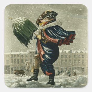 Sticker Carré Un Joyeux Noël et une bonne année à Londres,