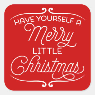 Sticker Carré Un joyeux petit Noël