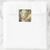 Sticker Carré Un Lion léchant le pied de Daniel (Sac)