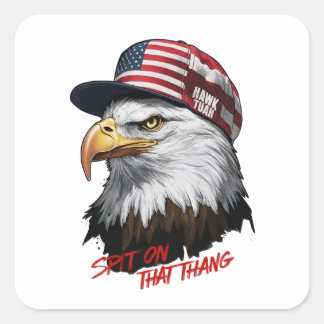 Sticker Carré Un majestueux aigle chauve, fièrement incarnant l'