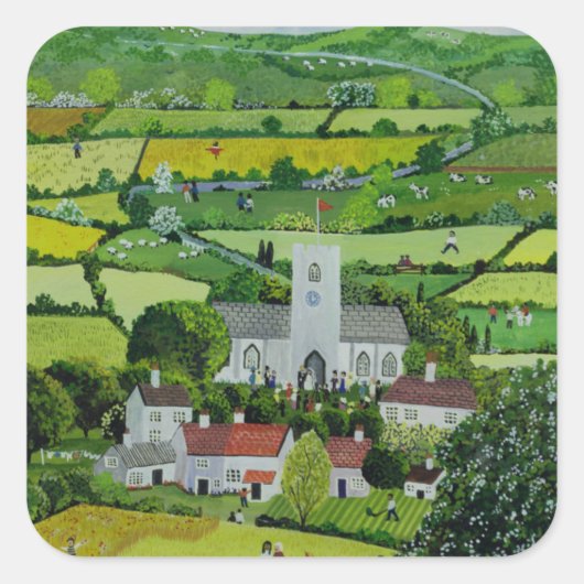 Sticker Carré Un Mariage campagnard (Devant)