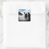 Sticker Carré Un membre d'équipage de conduite (Sac)