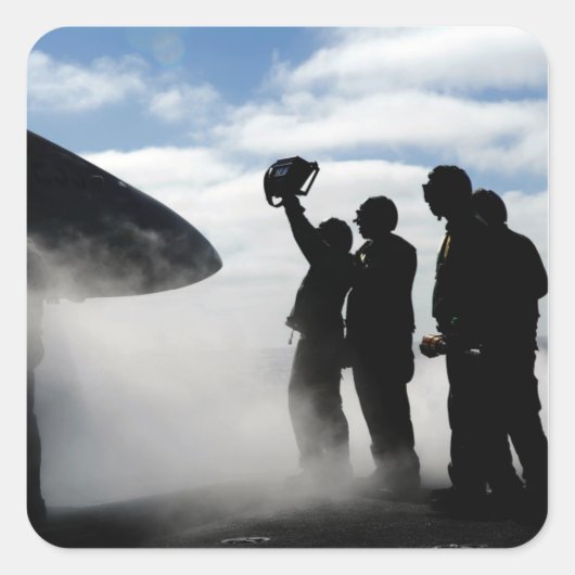 Sticker Carré Un membre d'équipage de conduite (Devant)