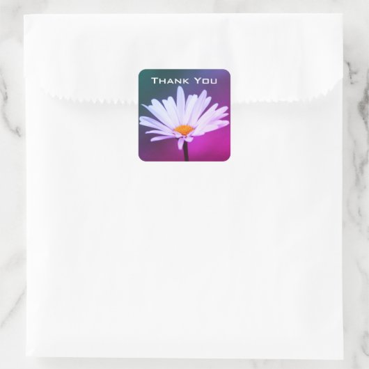 Sticker Carré Un Merci Fleur Faisant Faiser (Sac)
