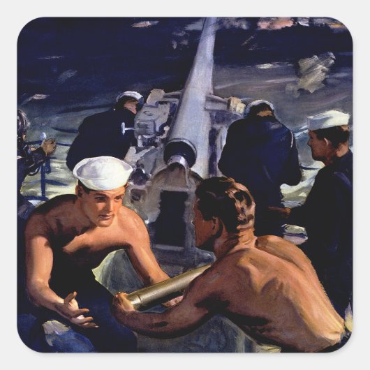 Sticker Carré Un message américain (Devant)