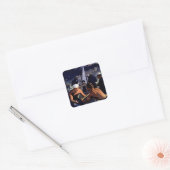 Sticker Carré Un message américain (Enveloppe)