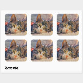 Sticker Carré Un Noël Kitty (Feuille)