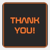 Sticker Carré Un noir élégant diplômé en technologie moderne (Devant)