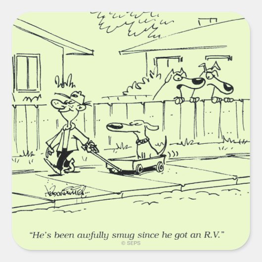 Sticker Carré Un nouveau tour (Devant)