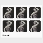 Sticker Carré Un nouvel article de StrongMen Eugen Sandow Bodybu (Feuille)
