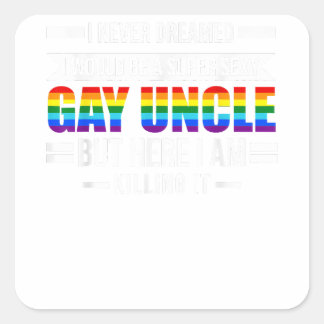 Sticker Carré Un oncle gai super sexy Gay